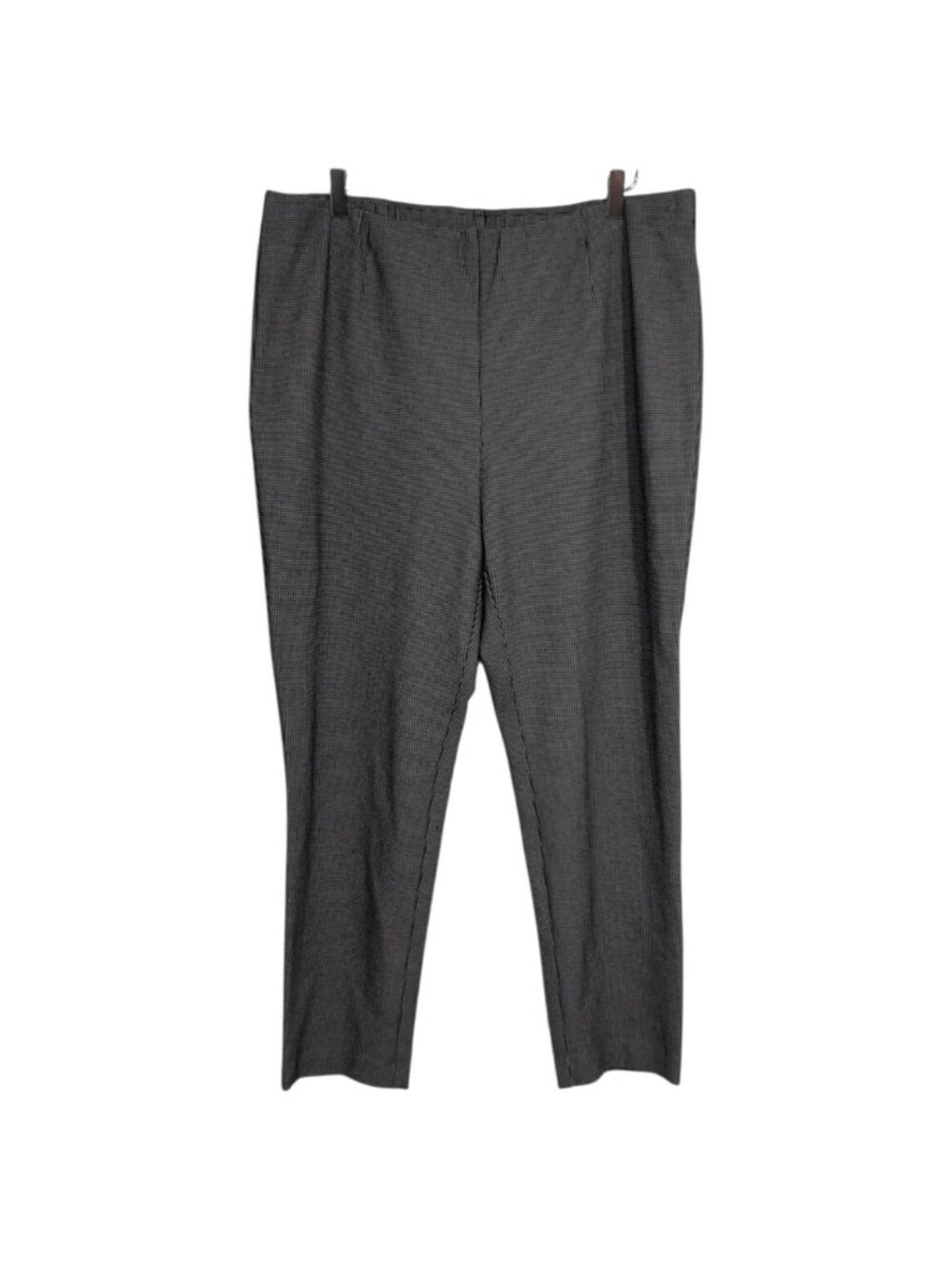 J Jill Check Ponte Slim Leg Pants Womens Size XL Stretch Pull On Academia NEW